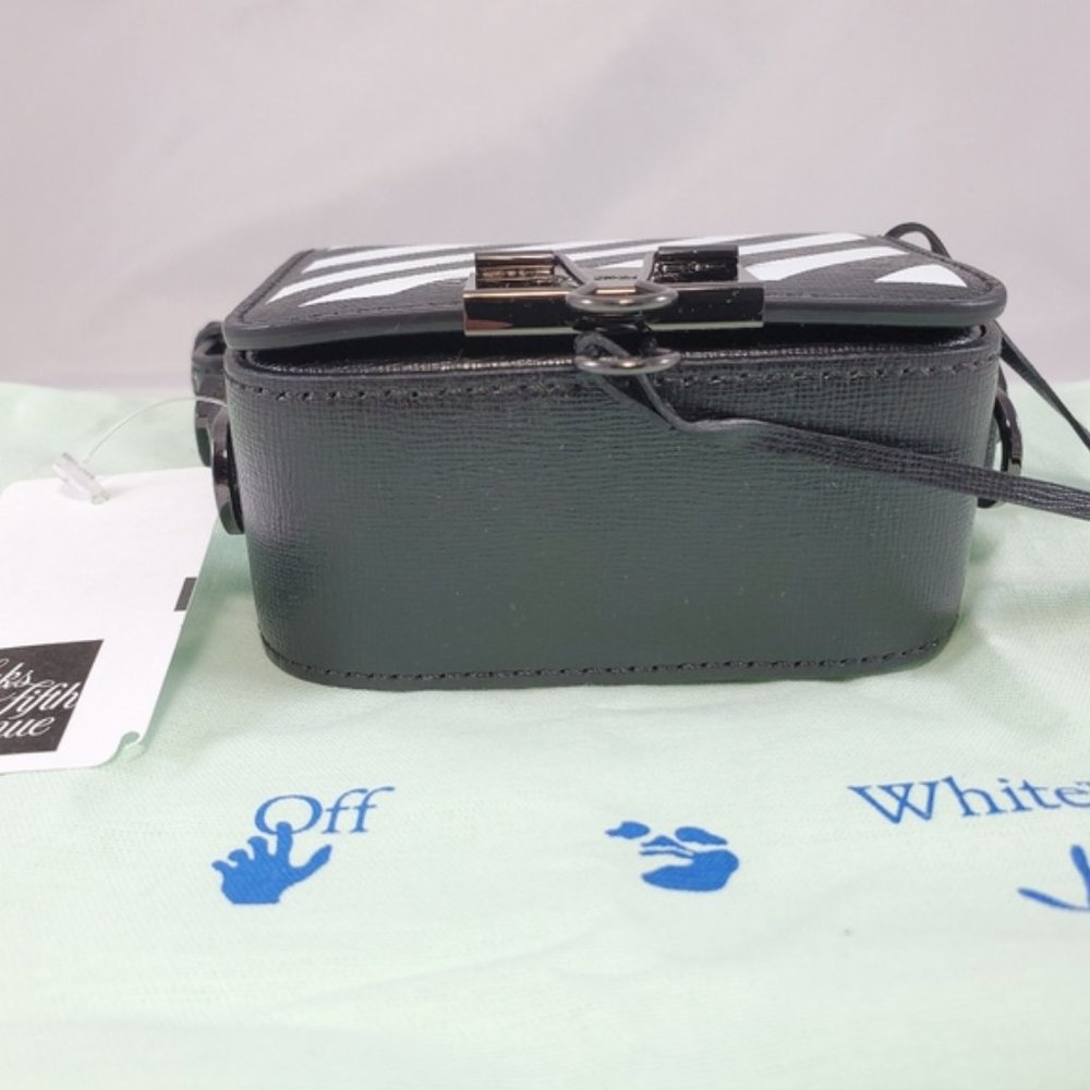 NWT$825 Off-White Baby Diagonal Binder Clip Leather Bag - Picture 6 of 16